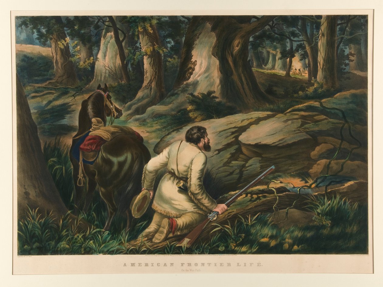 American Frontier Life / En el camino de la guerra de Currier and Ives