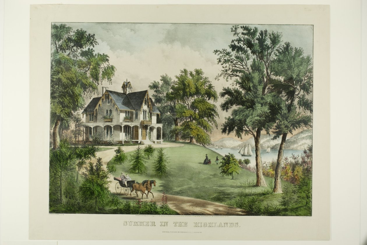 Verano en las Tierras Altas de Currier and Ives