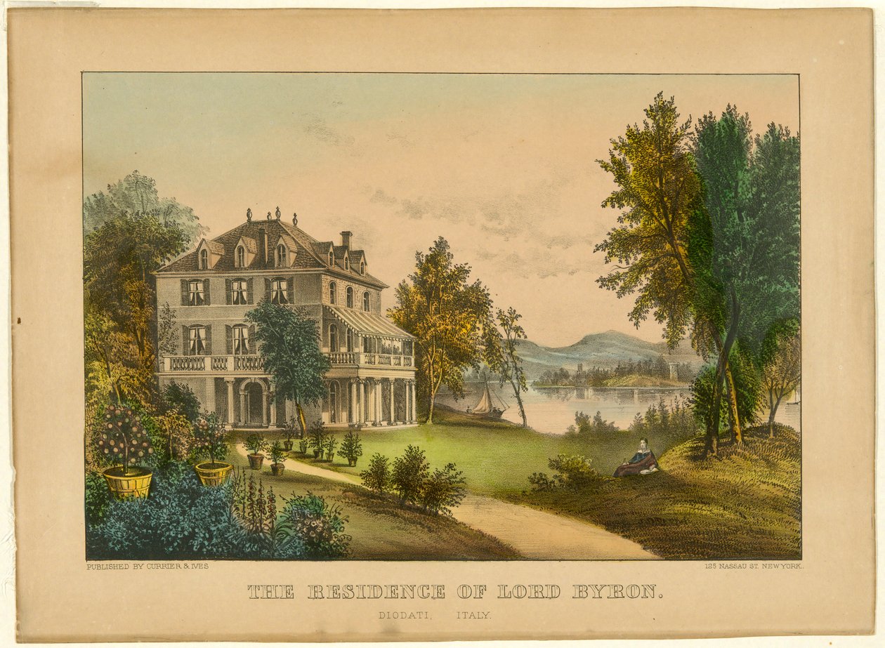 La residencia de Lord Byron de Currier and Ives