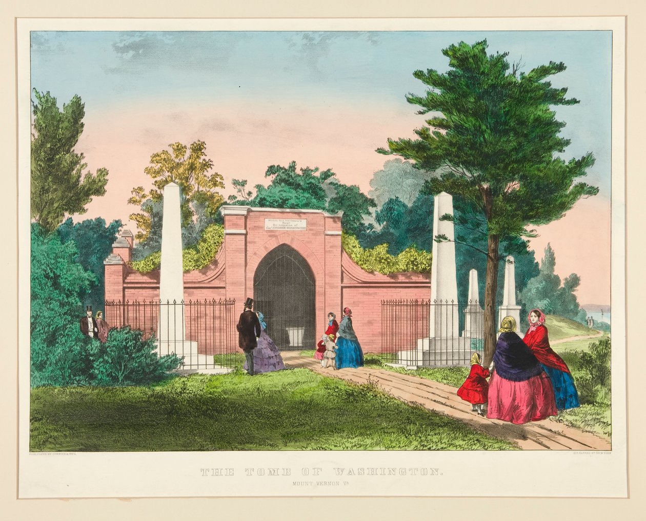 La Tumba de Washington/ Mount Vernon, VA de Currier and Ives