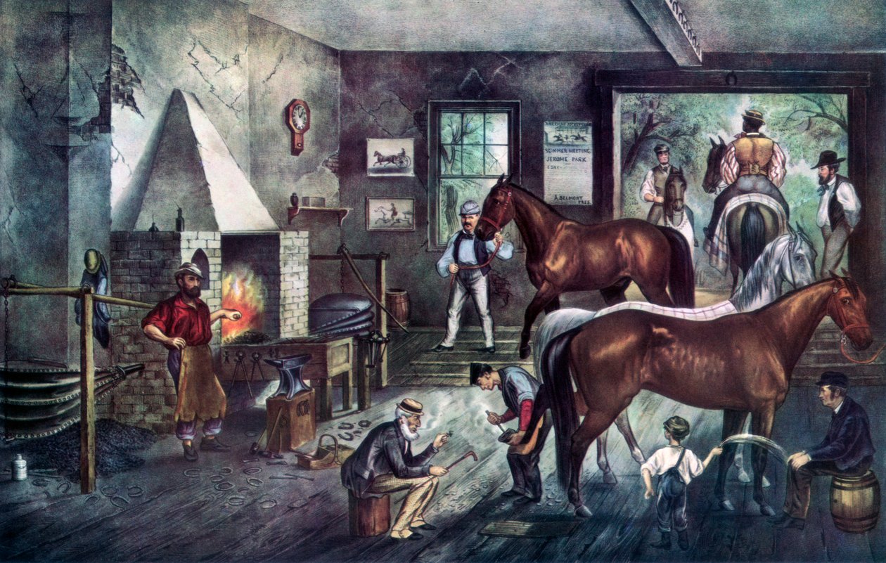 Trotones en la fragua de Currier and Ives
