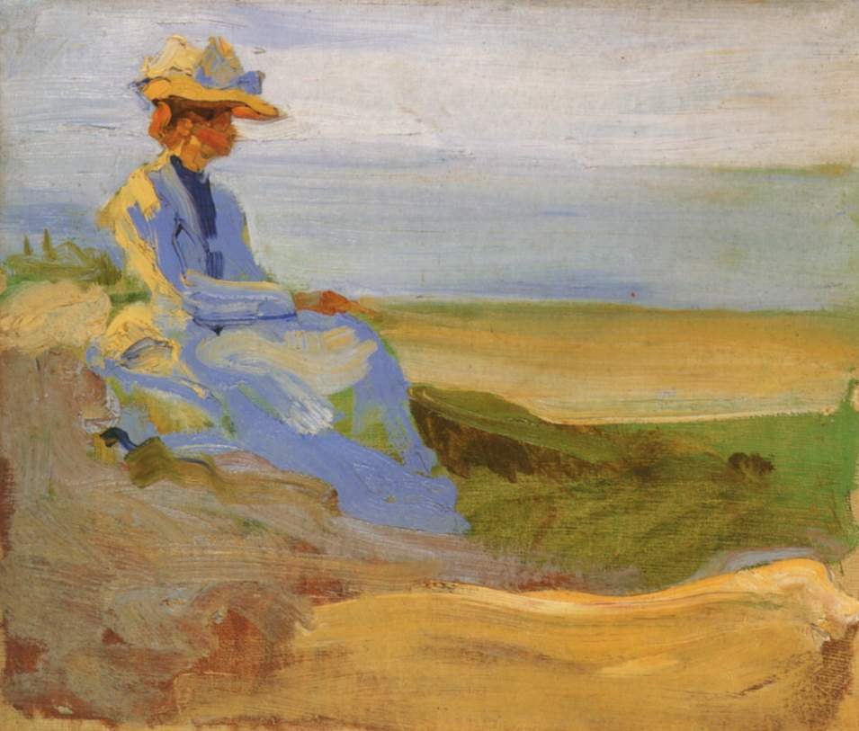 Dama Sophie Herrmann en las dunas de Binz en Rügen de Curt Herrmann