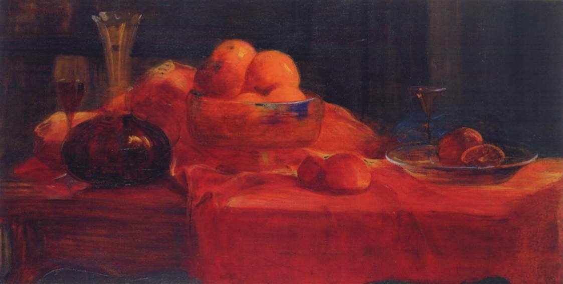 Naturaleza muerta con naranjas de Curt Herrmann