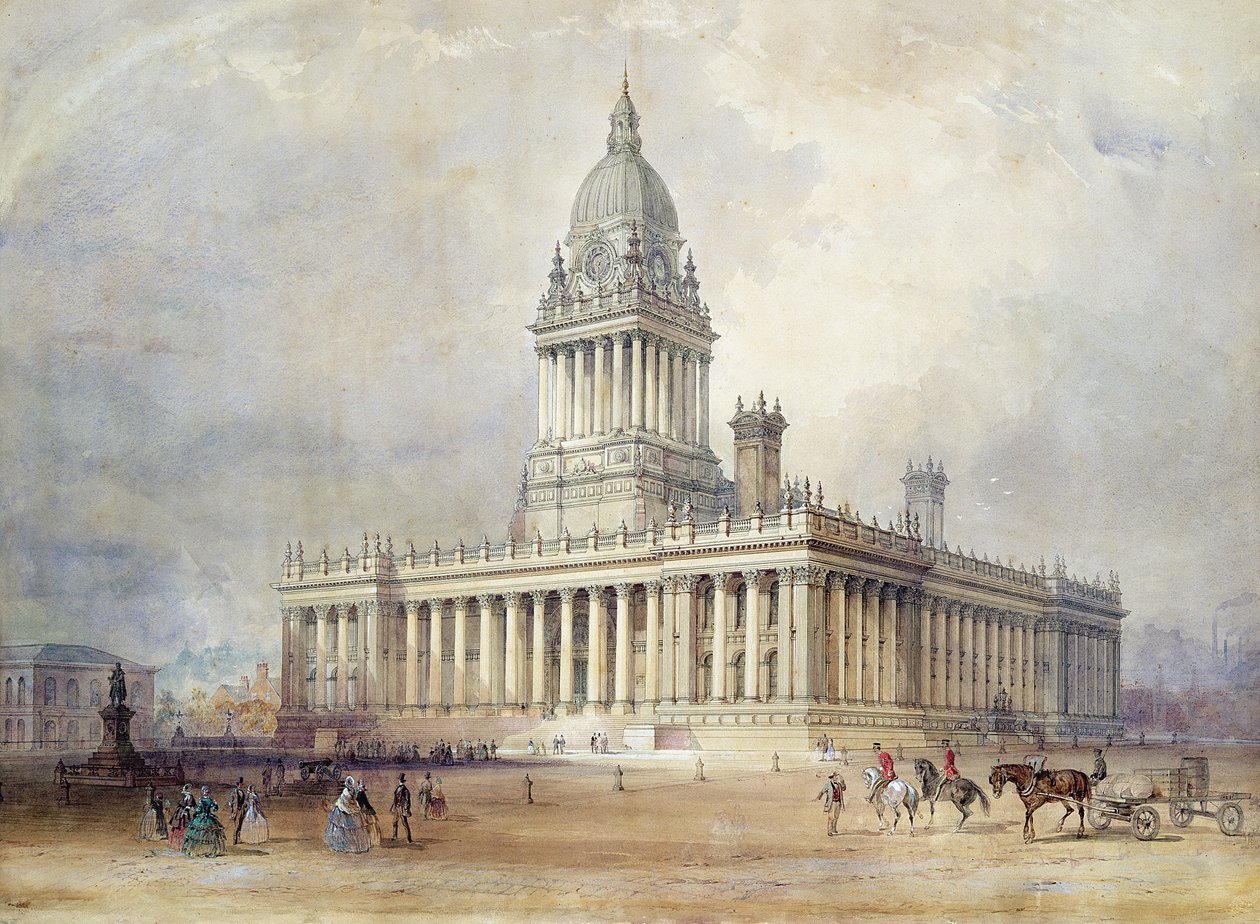 Diseño para el Ayuntamiento de Leeds de Cuthbert Brodrick