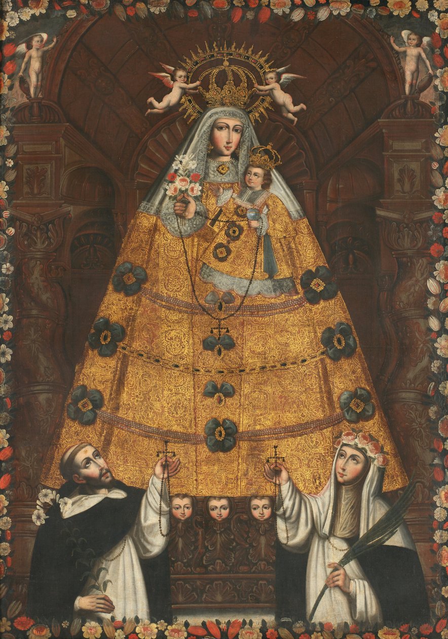 Nuestra Señora del Rosario con San Domingo y Santa Rosa de Cuzco School