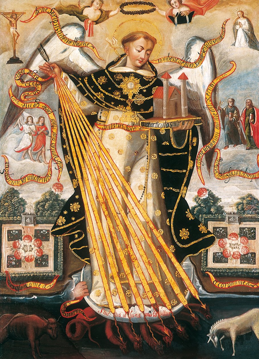 Santo Tomás de Aquino, Protector de la Universidad de Cusco de Cuzco School