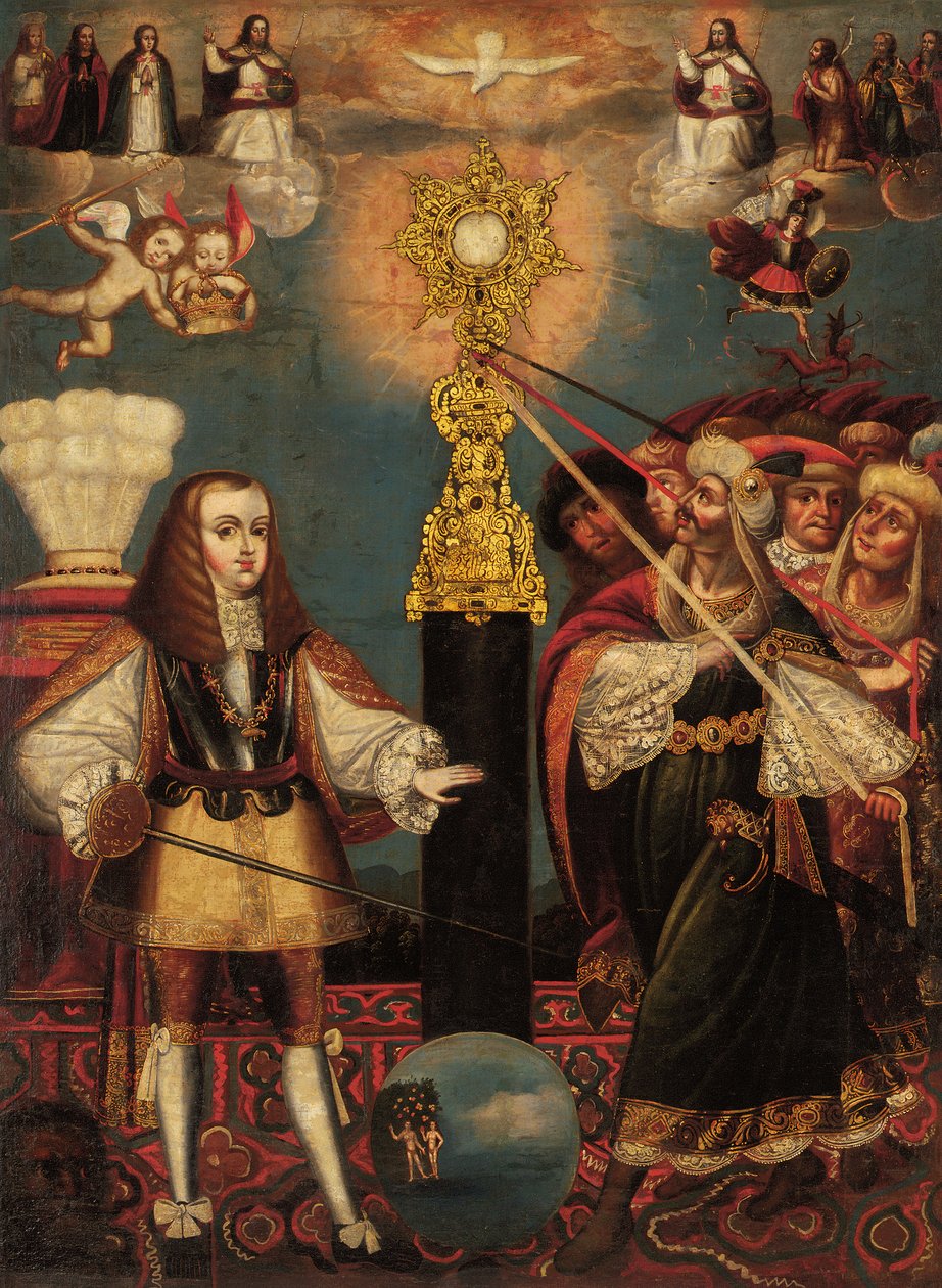 Carlos II en Defensa de la Eucaristía, finales del siglo XVII de Cuzco School