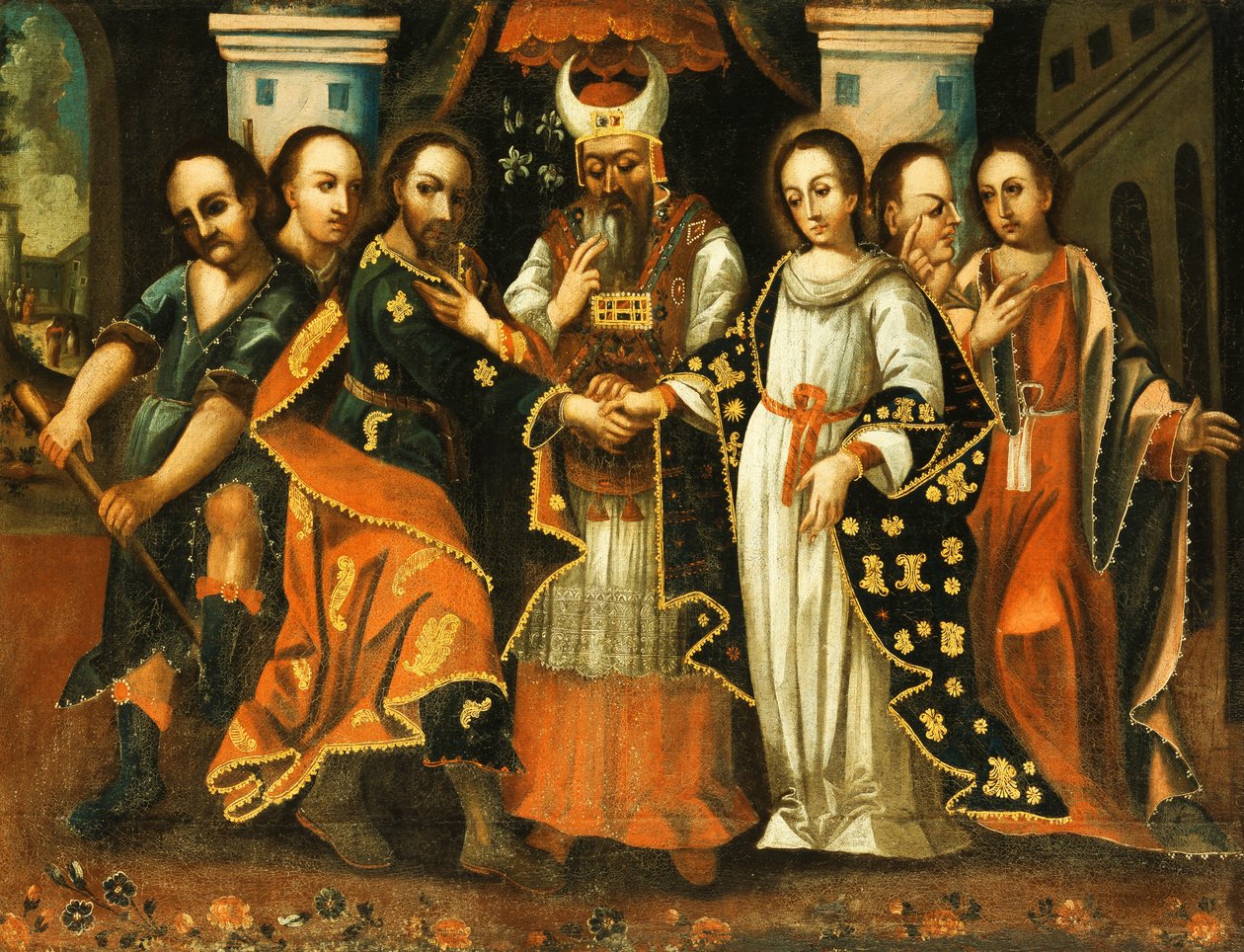 El matrimonio de la Virgen de Cuzco School