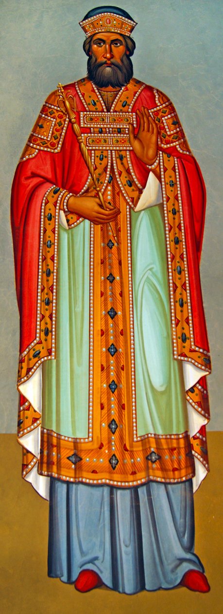 Un sacerdote chipriota con vestiduras ceremoniales, Chipre de Cypriot