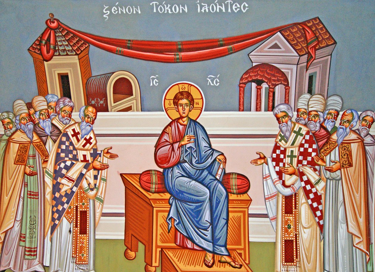Representación de Cristo en el Templo, Lucas 2.22-40, Chipre de Cypriot