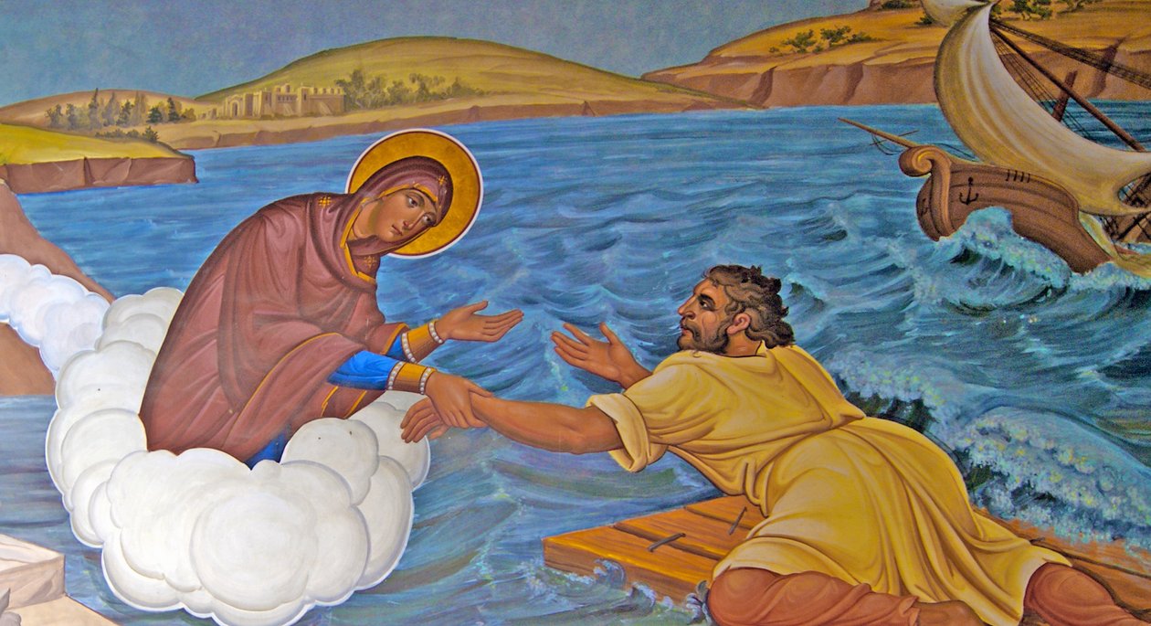 La Virgen María rescata a un marinero náufrago, Chipre de Cypriot