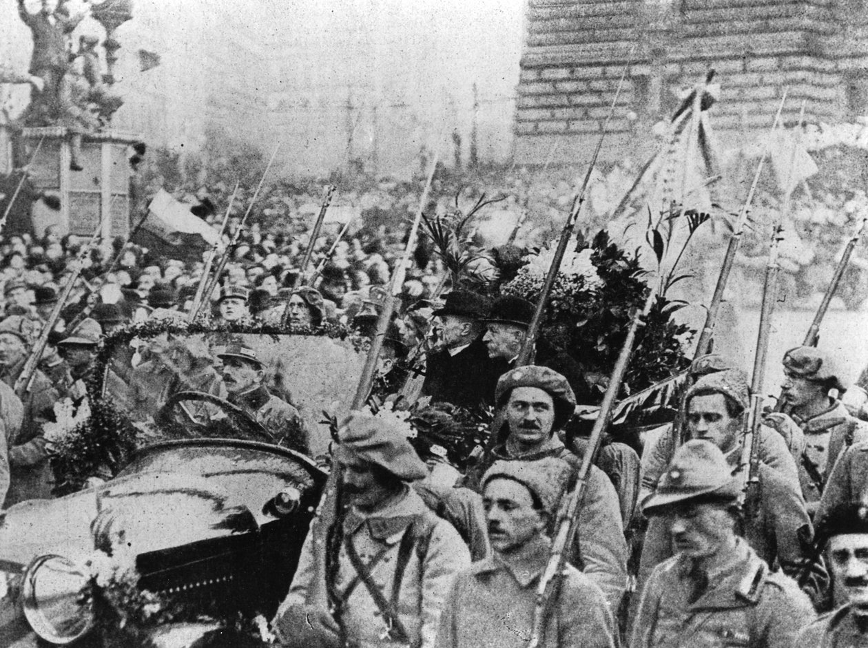 Entrada de Masaryk a Praga el 8 de diciembre de 1918 de Czech Photographer