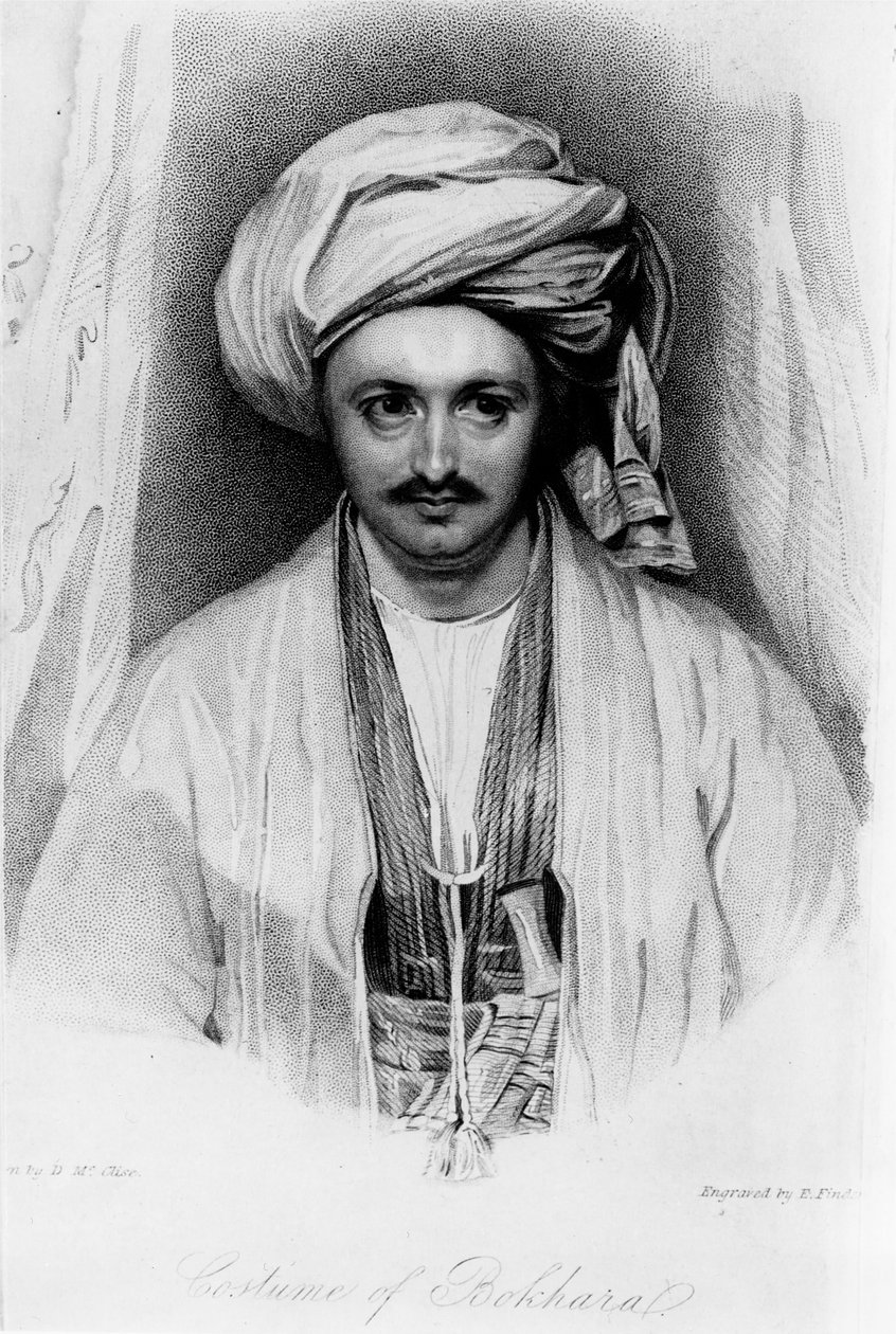 Retrato de Sir Alexander Burnes (1805-41) grabado por E.Findes de D McClise