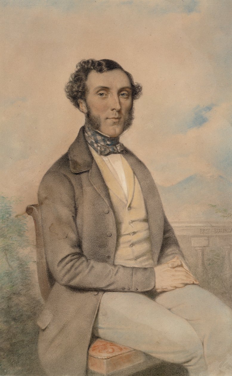 Retrato de un caballero sentado, 1851 de DAuria