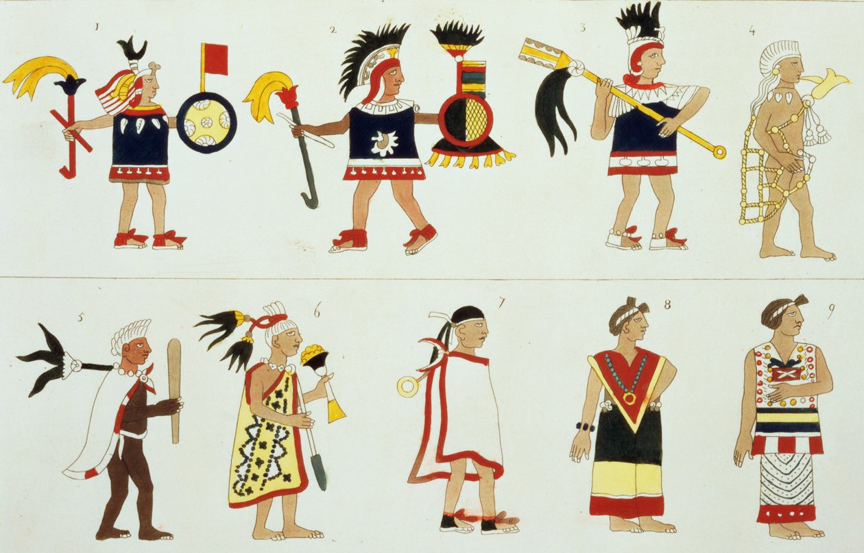 Montezuma II (1466-1520) representado en un códice anónimo en el Vaticano de D.K. Bonatti