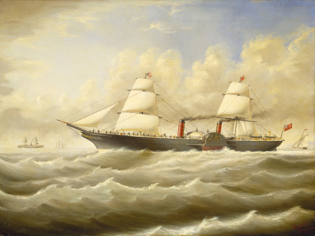 El buque de vapor "Persia" en plena brisa de D. Lyle