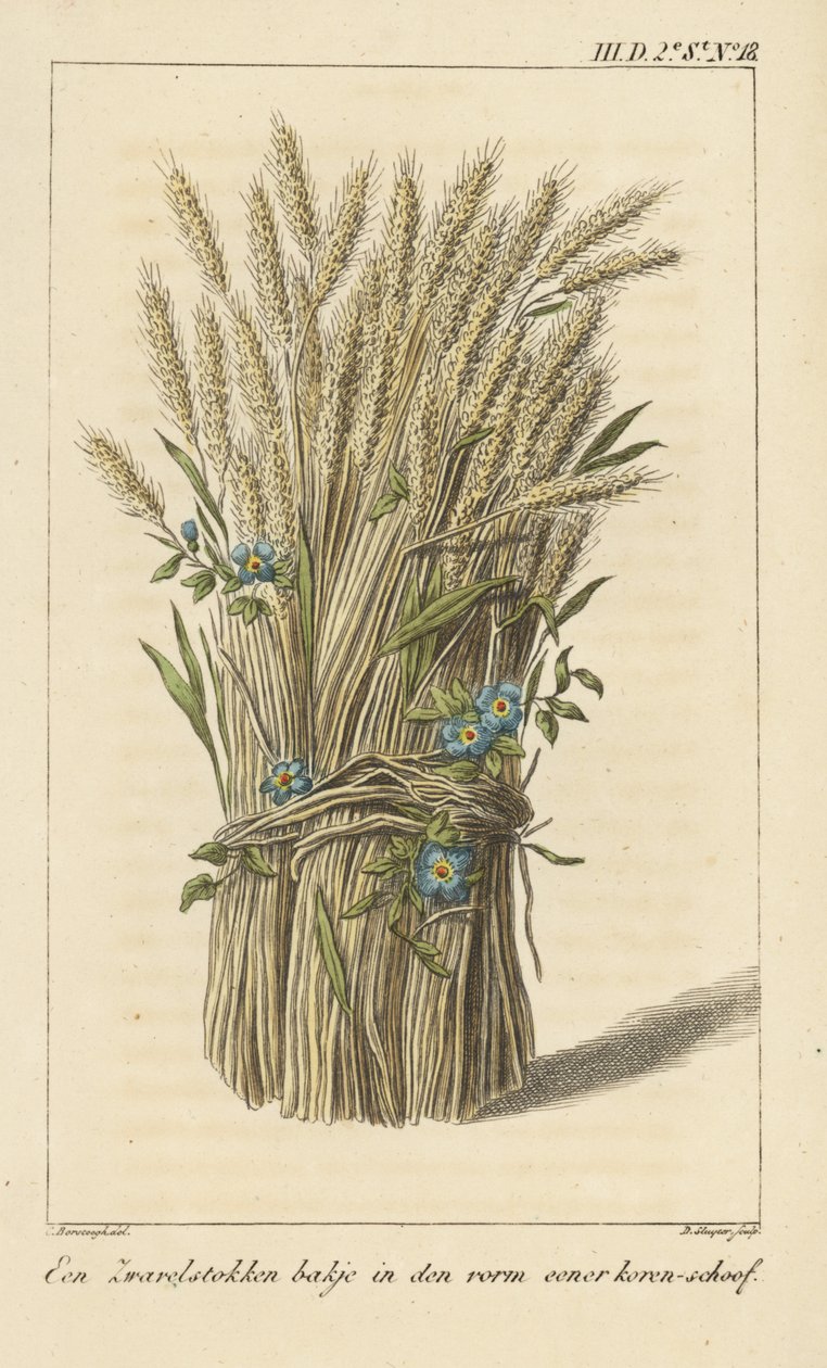 Tazón en forma de hoja de maíz de D. Sluyter