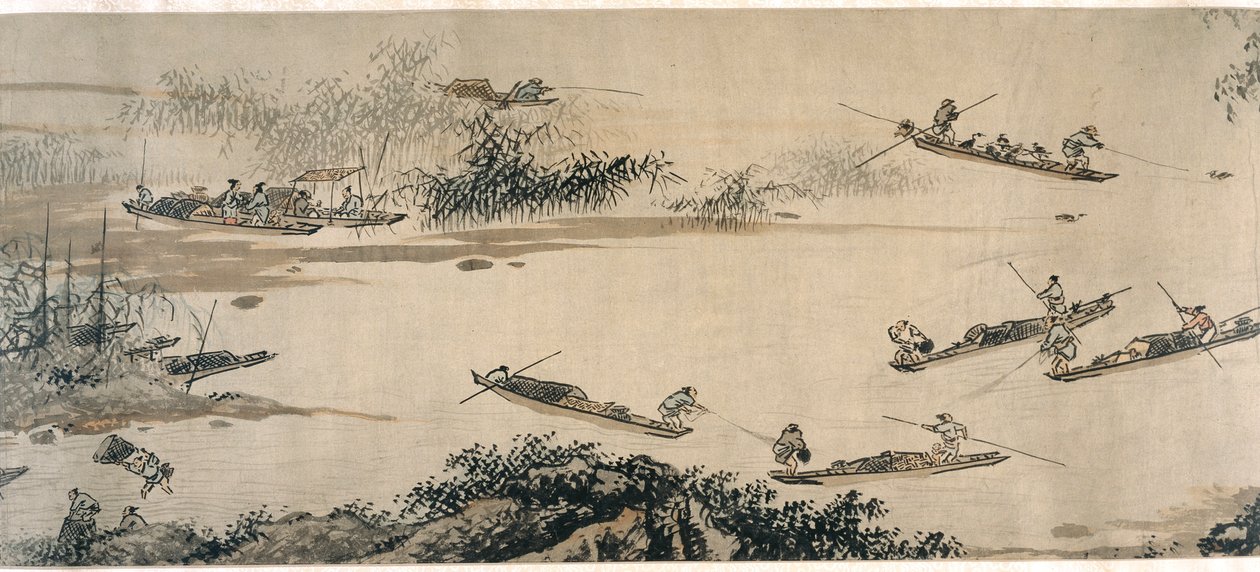 Pescadores en un Río de Otoño de Dai Jin