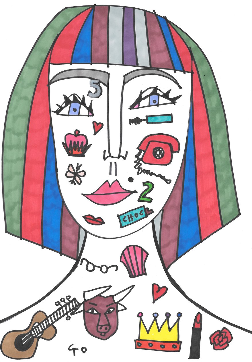 Go (rotulador sobre papel) de Daisy de Villeneuve