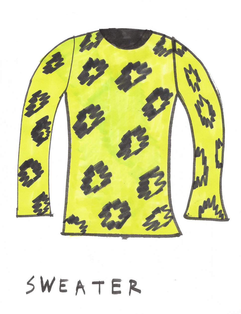 Jersey (rotulador sobre papel) de Daisy de Villeneuve