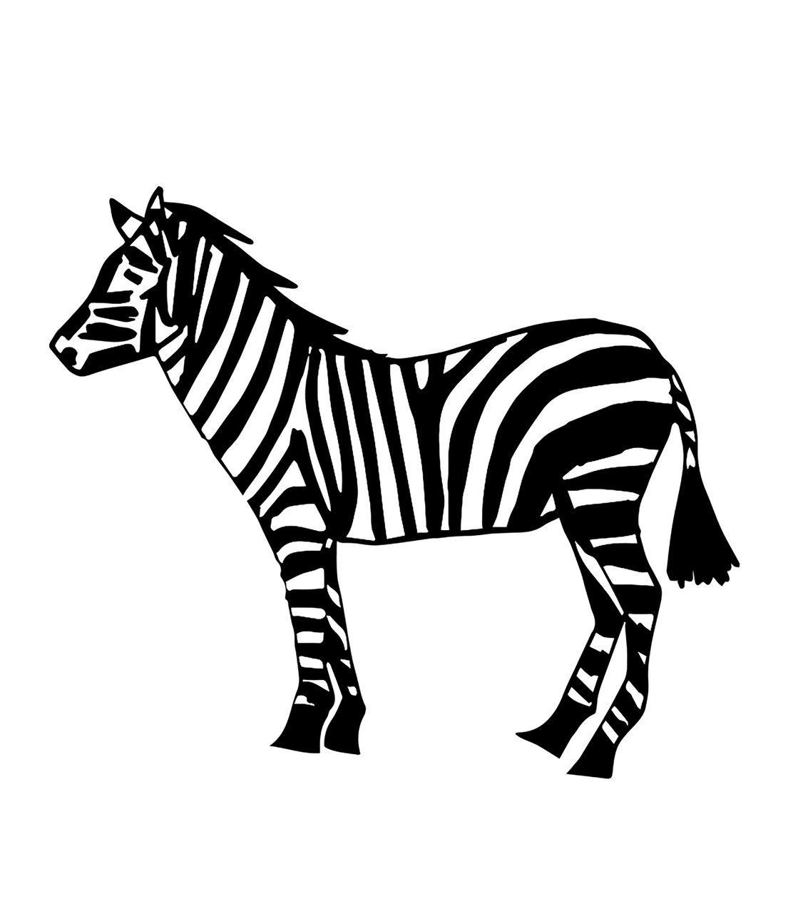 Zebra, 2024 (técnica mixta) de Daisy de Villeneuve