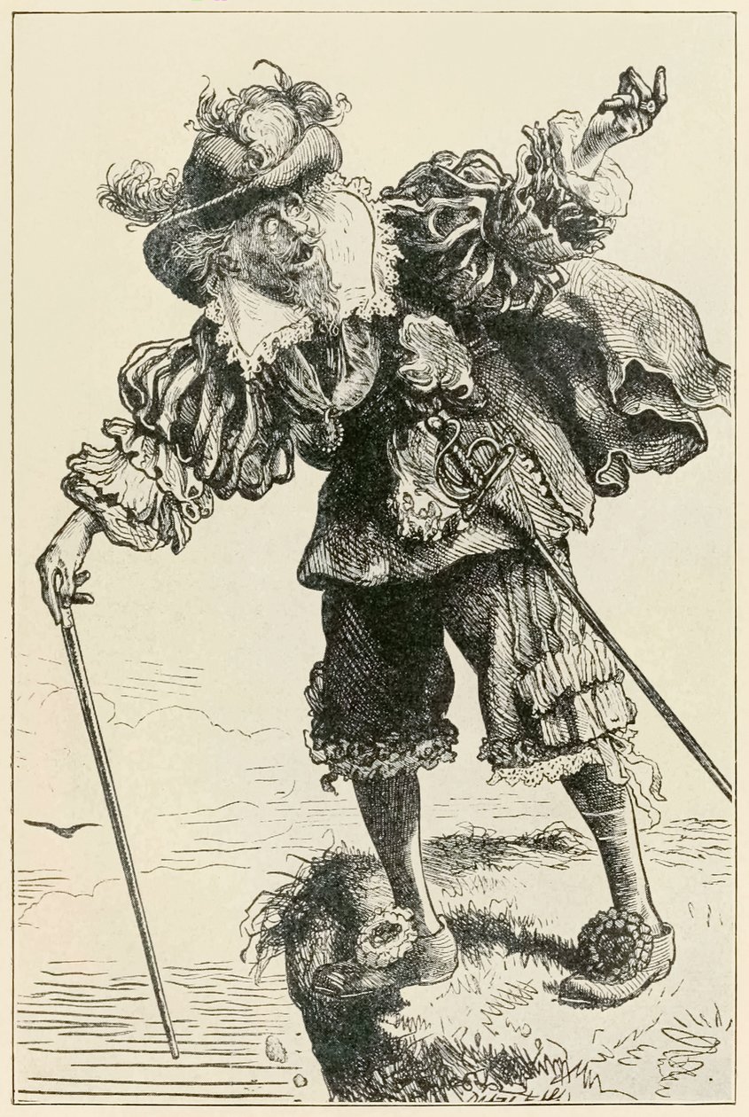 Ateo riéndose de Cristiano y Esperanzado de El progreso del peregrino de este mundo al venidero por John Bunyan (1628-1688) ilustración de Thomas Dalziel (1823-1906) de Dalziel Brothers