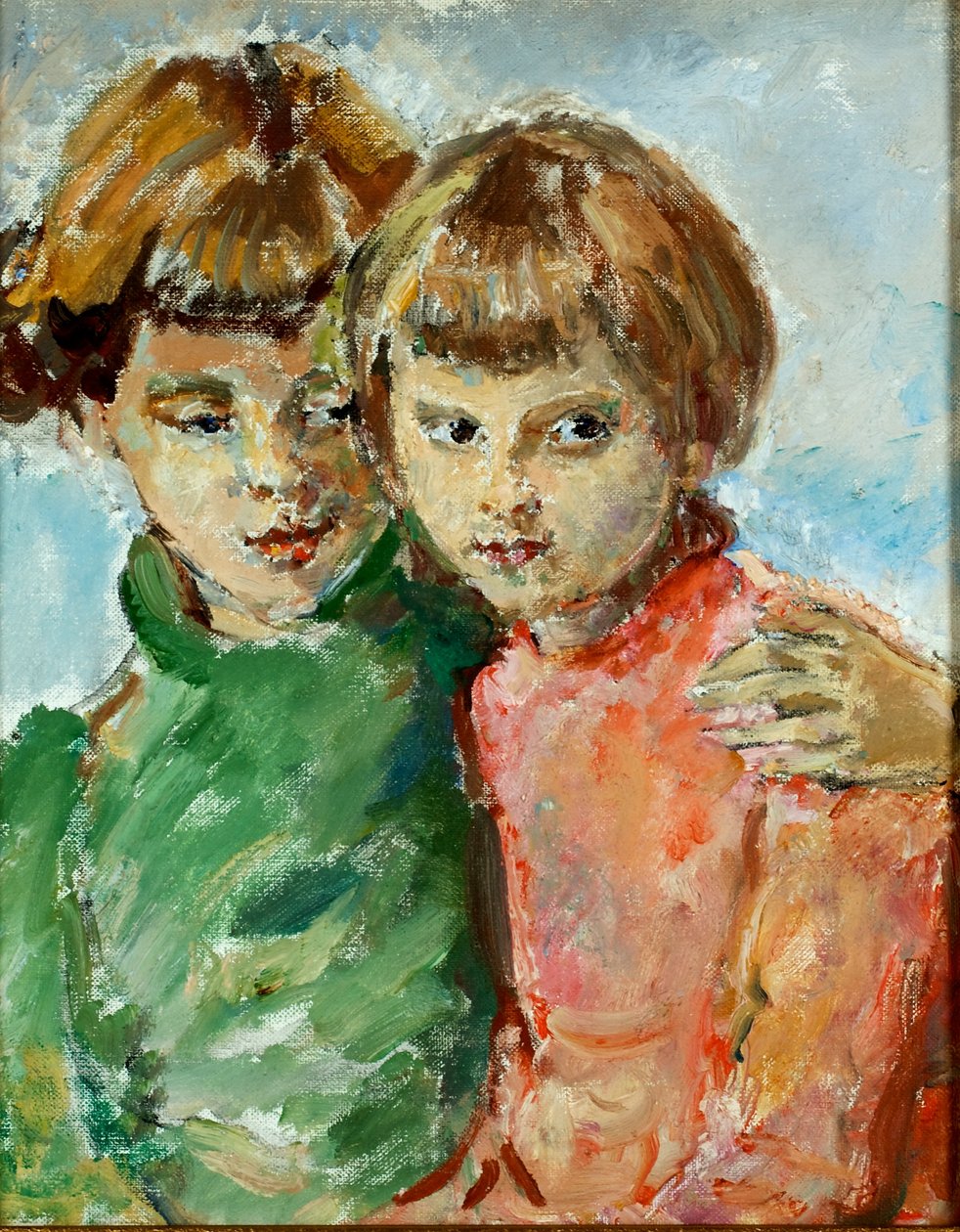 Iris y Kathleen (óleo sobre lienzo) de Dame Ethel Walker
