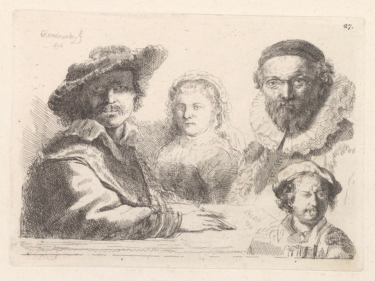 Autorretrato con Saskia (título sobre objeto) de Damiano Pernati