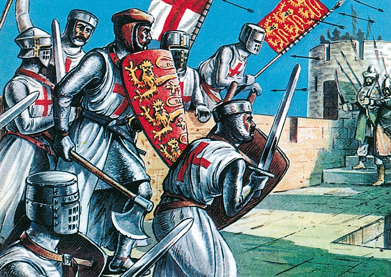 El rey Ricardo I asaltando las murallas de Acre de Dan Escott