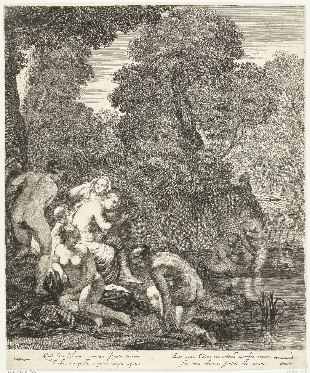 Diana y sus ninfas descubiertas por Acteón de Dancker Danckerts