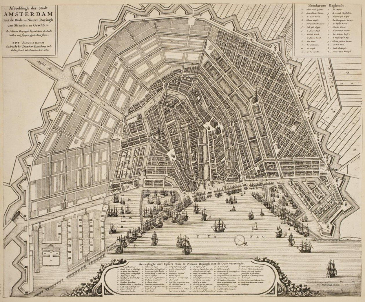 Plano de Ámsterdam de Dancker Danckerts
