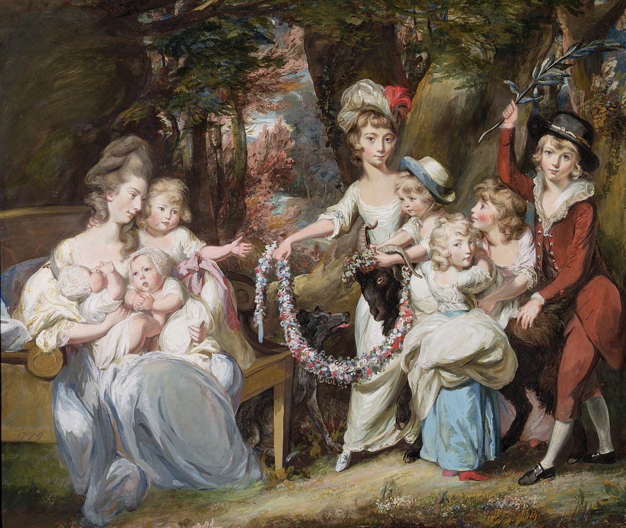 La Sra. Justinian Casamajor y ocho de sus hijos, 1779 de Daniel Gardner