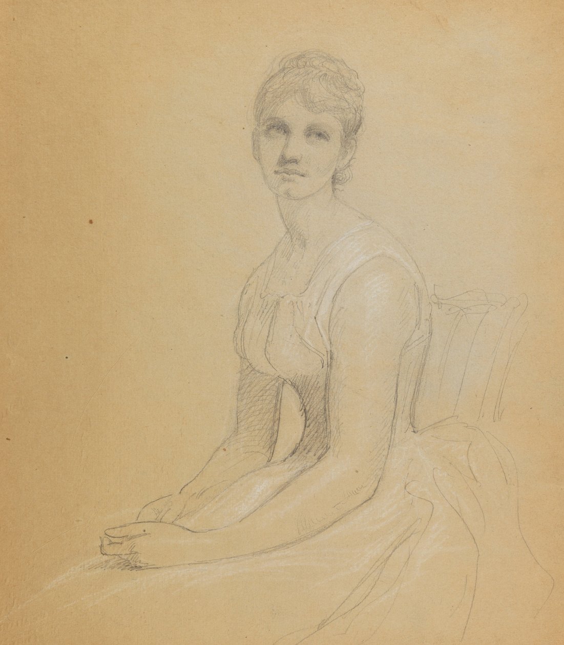Boceto para retrato de una mujer de Daniel Huntington