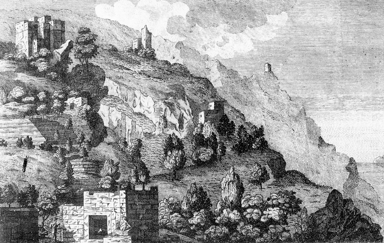 Perspectiva entre las Montañas de Café de Yemen, de 