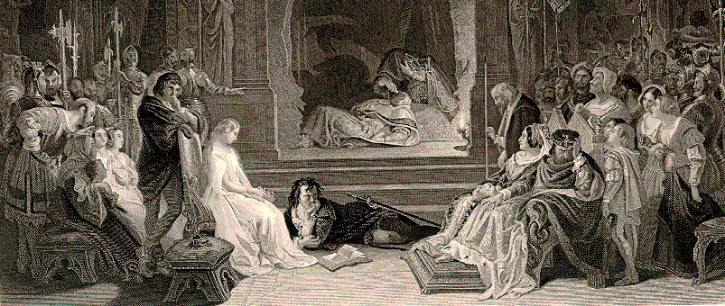Escena de la obra Hamlet de Daniel Maclise