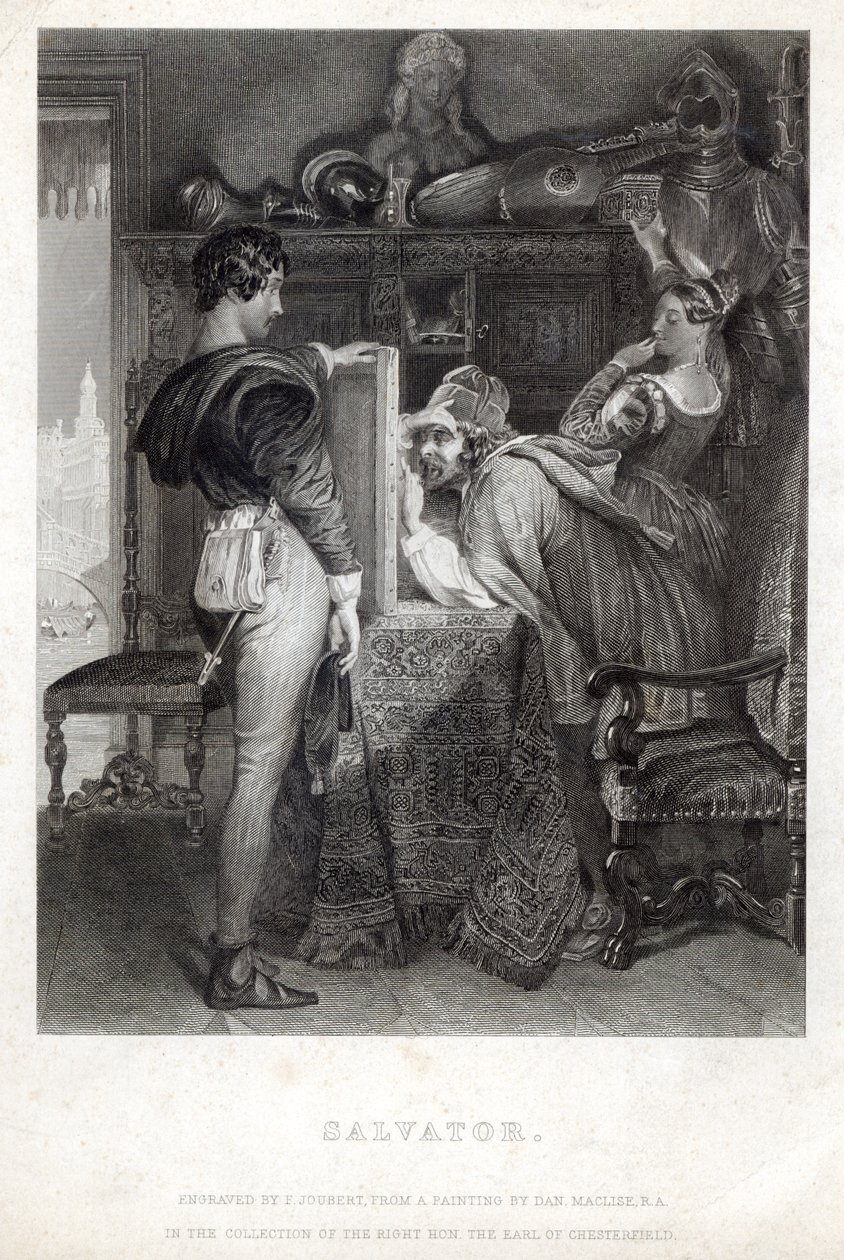 Salvator, grabado por Ferdinand Jean Joubert de Daniel Maclise
