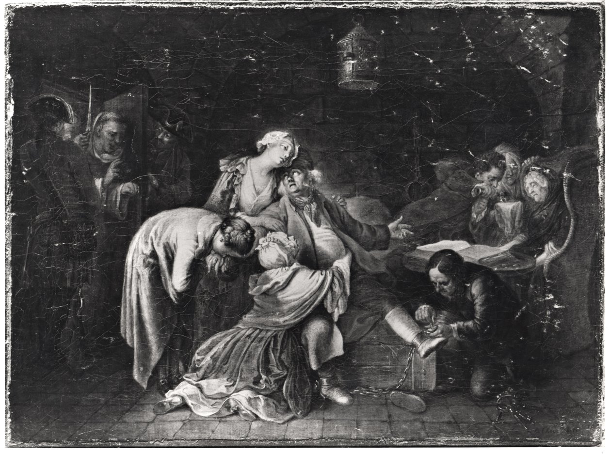 Jean Calas (1698-1762) despidiéndose de su familia de Daniel Nikolaus Chodowiecki