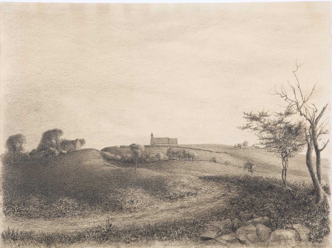 Iglesia parroquial, c.1916 de Daniel Oliver