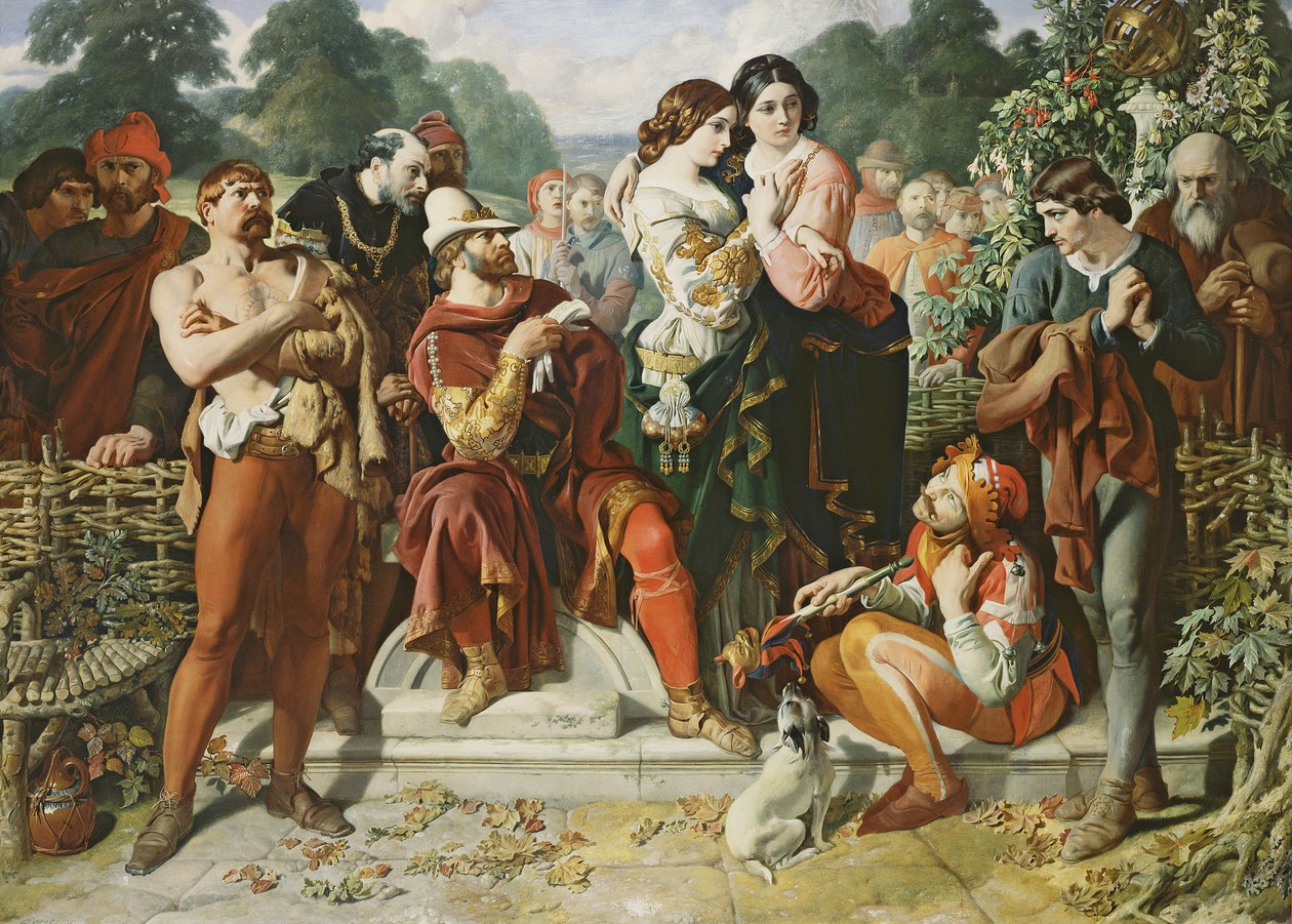Una escena de "As You Like It de Daniel Maclise