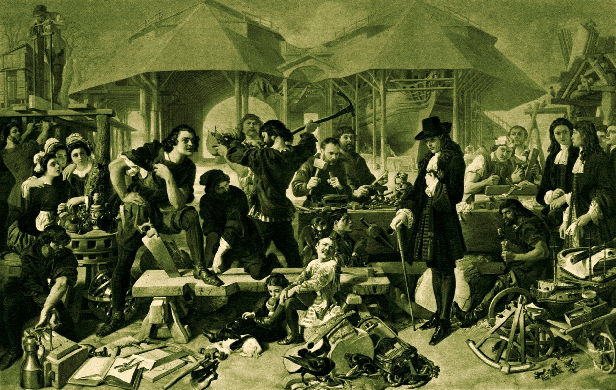Pedro el Grande en el Astillero de Deptford de Daniel 1806 70 Maclise