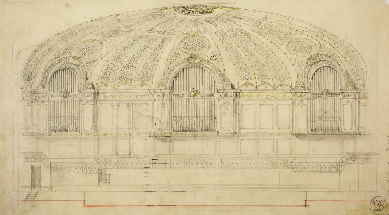 Orchestra Hall, Chicago, Illinois, sección de Daniel Burnham