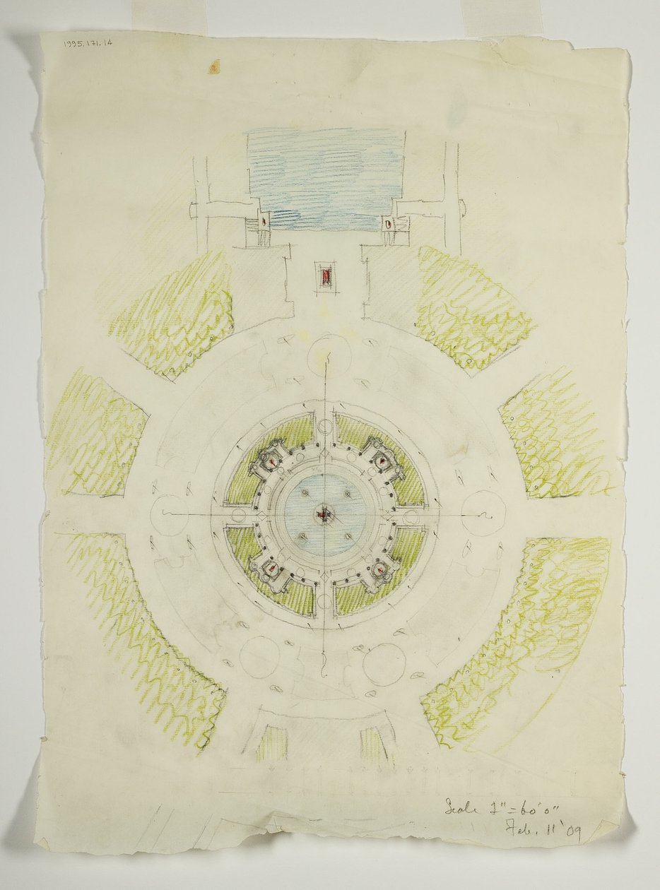 Punto Redondo del Potomac, Washington D.C., Plano de la Piscina Circular, 1909 de Daniel Burnham
