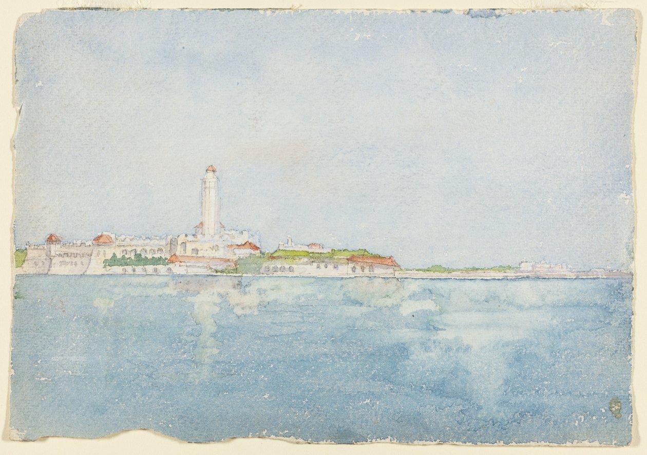 Boceto tomado en Argel, África del Norte, boceto de viaje de Daniel Burnham