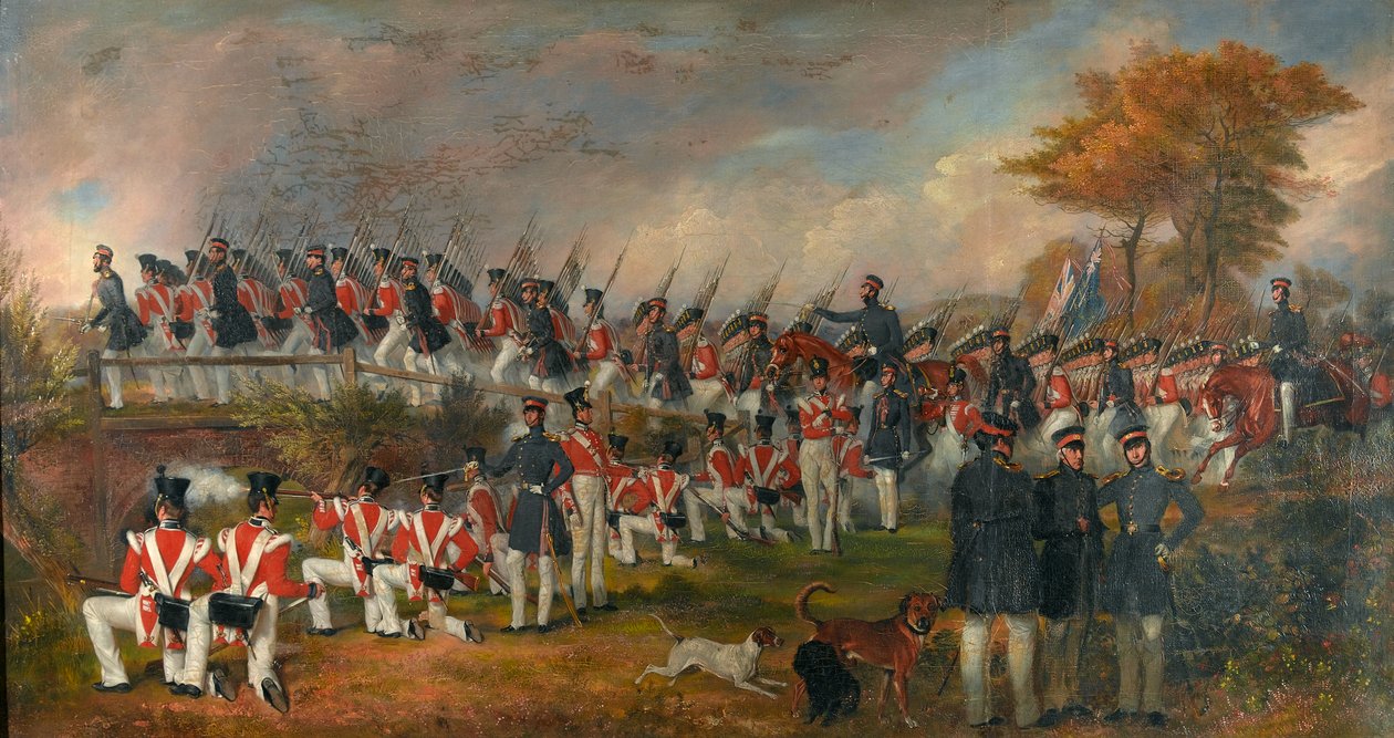 El 6º (1er. Regimiento Real de Warwickshire) de a pie en un ejercicio durante su estancia en Portsmouth de Daniel Cunliffe