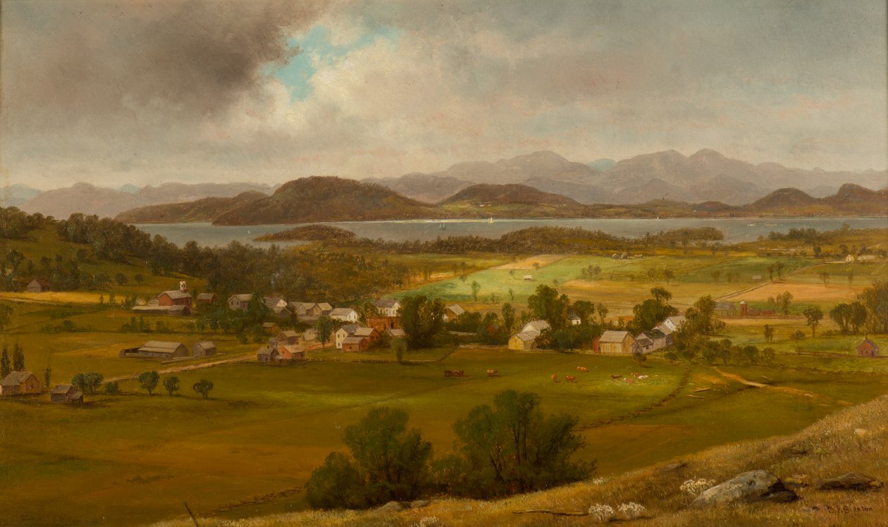 Vista de Charlotte y el lago Champlain de Daniel Folger Bigelow