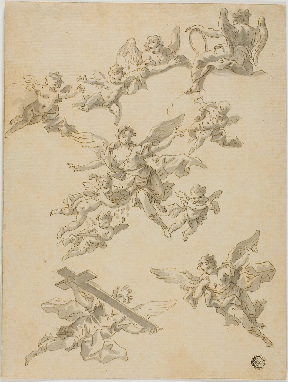 Bocetos de ángeles y putti de Daniel Gran