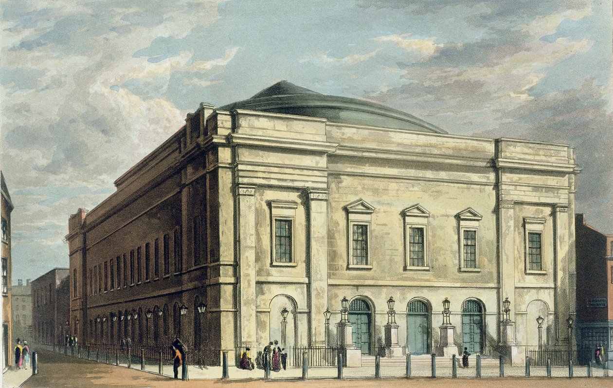 Teatro Real, Drury Lane, en Londres, diseñado por Benjamin Wyatt en 1812, 1826 de Daniel Havell