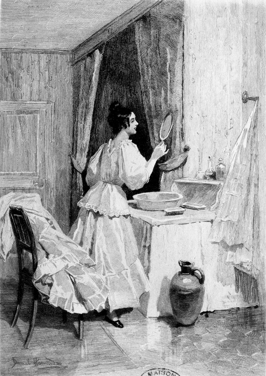 Eugenia Grandet en su gabinete de tocador - en “Eugenia Grandet”, ill. por Daniel Hernandez de Daniel Hernandez