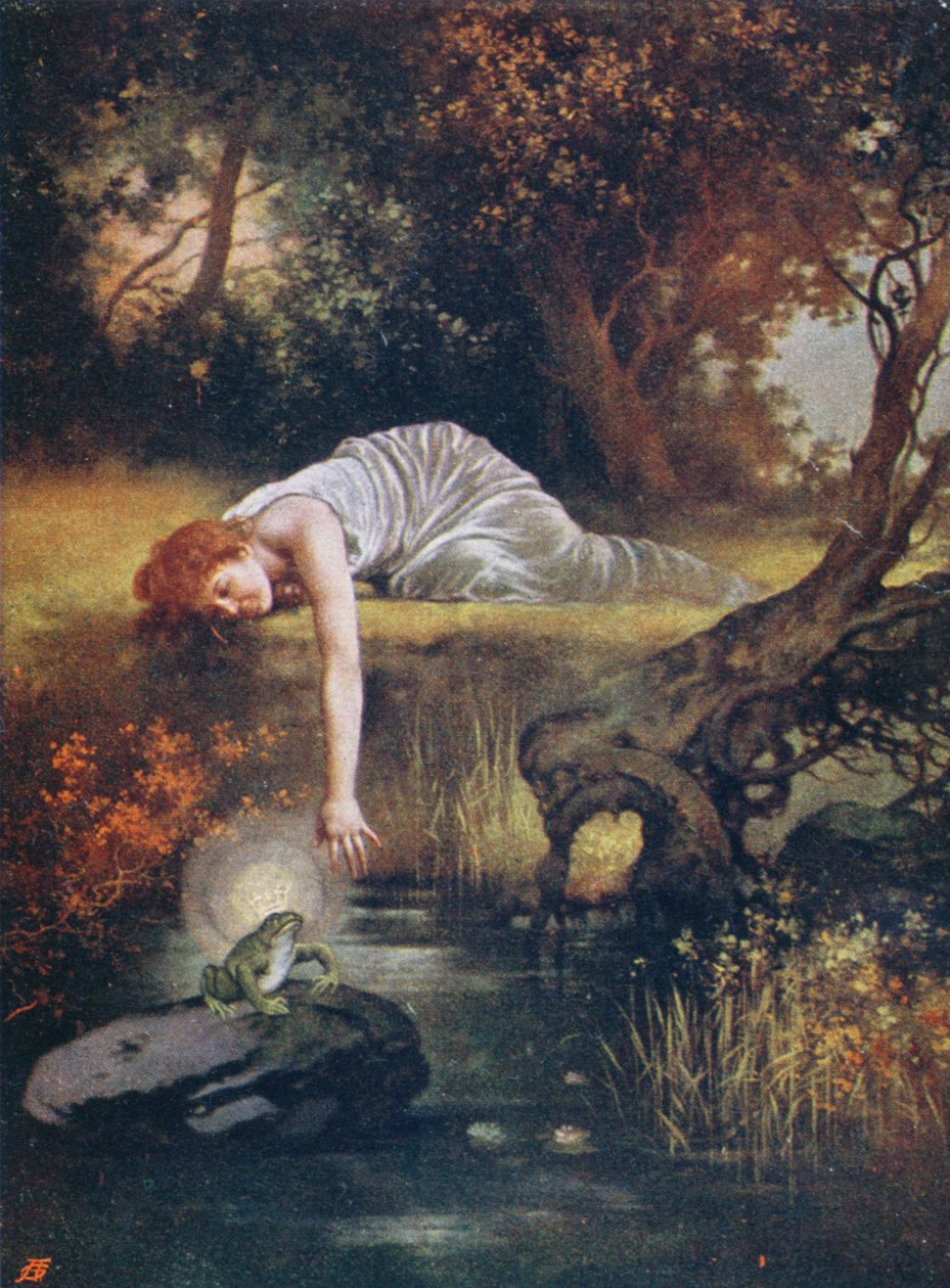 El Príncipe Rana con la princesa, principios del siglo XX de Daniel Hock