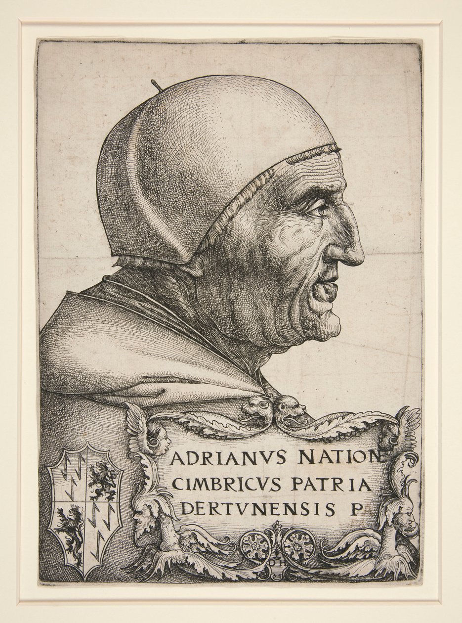 Retrato de Adrien VI (Adrian VI, Papa 1522-1523) de Daniel Hopfer
